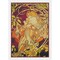 Art Nouveau Alphonse Mucha Purple Ivy Poster Counted Cross Stitch Chart Pattern